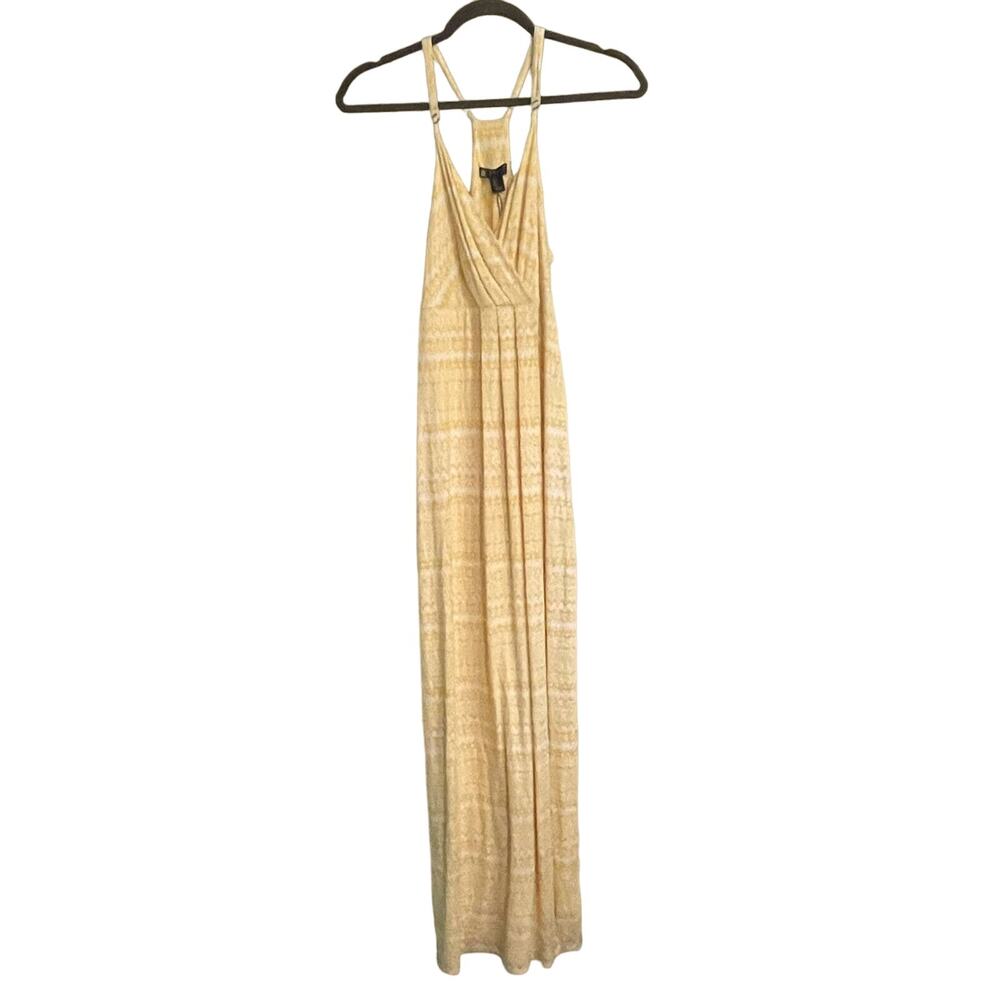 Carole Little Dress Long Maxi Polyester V-Neck Sleeveless Womens L New
